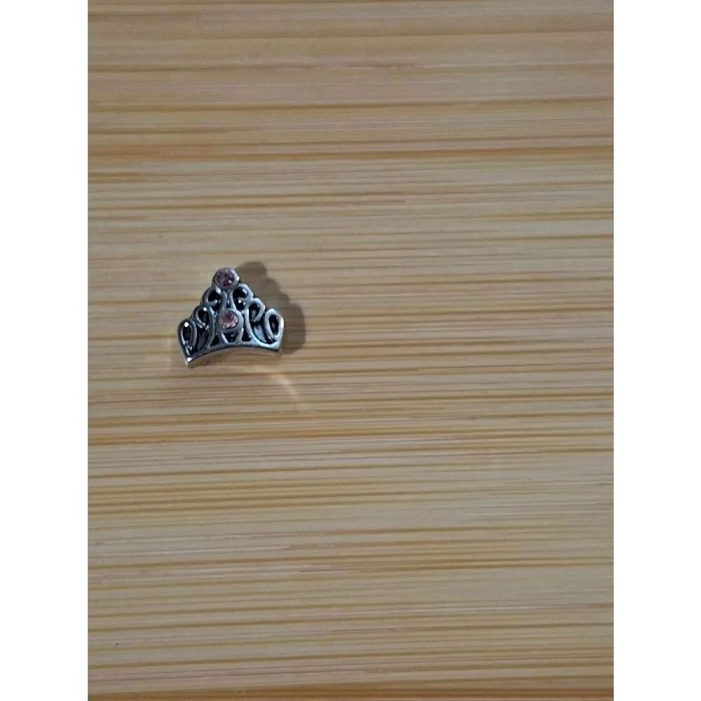 Silver TiaraβCharm with Pink Stones